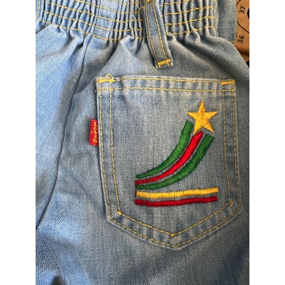 Vintage RARE Toddler Levi's Jeans with Rainbow Star Back Pocket - Picture 3 of 9